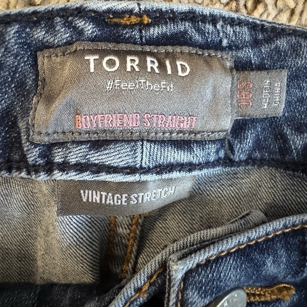 Torrid‎ Boyfriend Straight Jeans Vintage Stretch Women's 22 R (Actual 44X28.5) - Picture 7 of 11